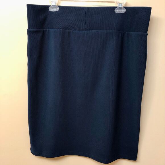 Junarose Navy Stretch Skirt 2X - Picture 3 of 12